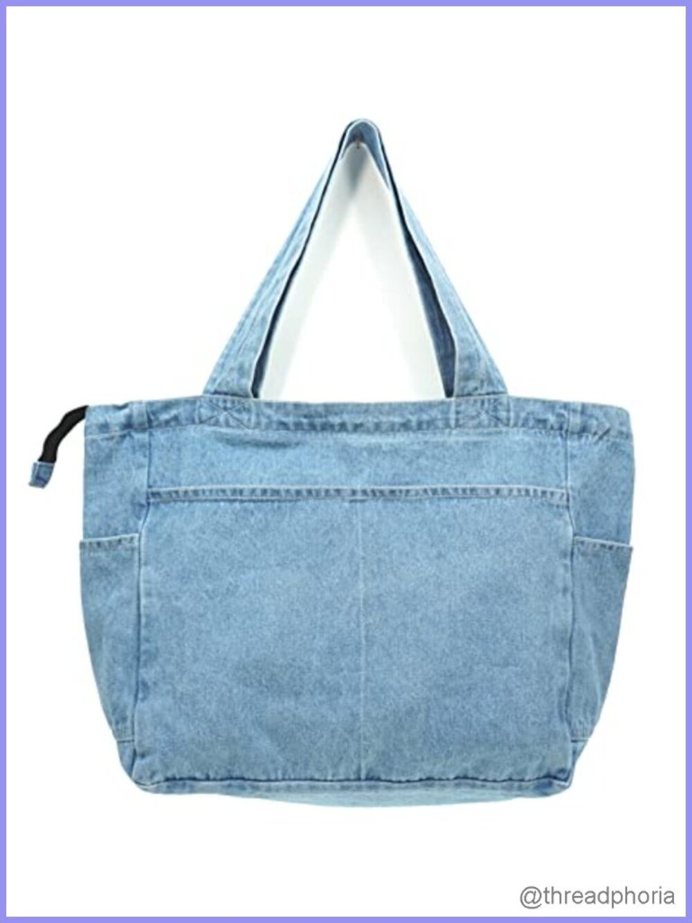 Denim Tote Bag Lightweight Classic Retro Travel Shopper Shoulder Handbag